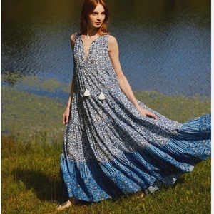 Cara Cara Grace Dress Spanish Tile Blue XS/S